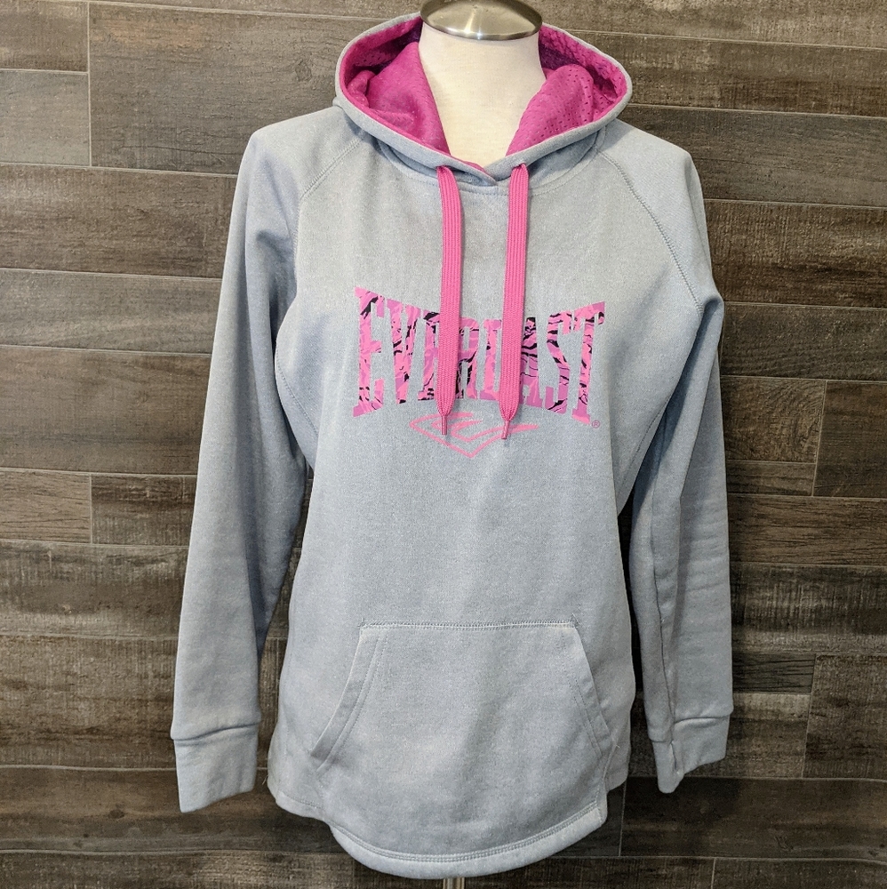 Everlast Pink Gray Hooded Sweatshirt Size Large
